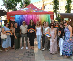 La consejera de Igualdad, Sara Simón, durante los actos celebrados en las calles del municipio albaceteño de Casas Ibáñez con motivo el Orgullo LGTBI