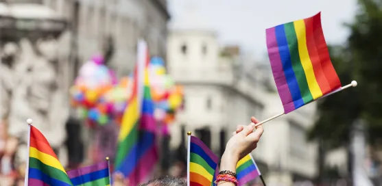 Personas en manifestación LGTBI